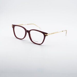 Bottega Veneta BV1074OA 004 Eyeglasses Burgundy/Gold 53mm Square Frame